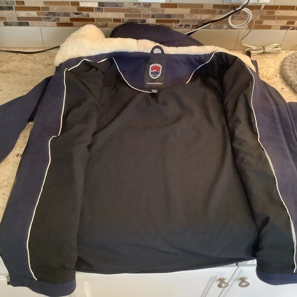 1 Madison Blue Hooded Jacket Size XL